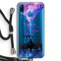 CaseCompany Stars quote: Huawei P20 Lite Transparant Hoesje met koord