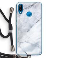 CaseCompany Witte marmer: Huawei P20 Lite Transparant Hoesje met koord