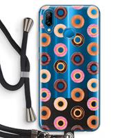 CaseCompany Donuts: Huawei P20 Lite Transparant Hoesje met koord