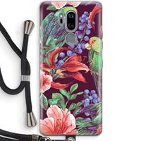 CaseCompany Papegaaien: LG G7 Thinq Transparant Hoesje met koord