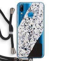 CaseCompany Gespikkelde marmer: Huawei P20 Lite Transparant Hoesje met koord