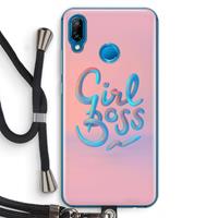 CaseCompany Girl boss: Huawei P20 Lite Transparant Hoesje met koord