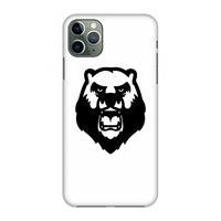 CaseCompany Angry Bear (white): Volledig geprint iPhone 11 Pro Max Hoesje