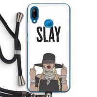 CaseCompany Slay All Day: Huawei P20 Lite Transparant Hoesje met koord