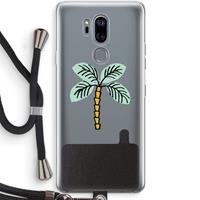 CaseCompany Palmboom: LG G7 Thinq Transparant Hoesje met koord