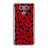 CaseCompany Red Leopard: LG G6 Transparant Hoesje