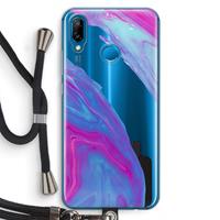 CaseCompany Zweverige regenboog: Huawei P20 Lite Transparant Hoesje met koord