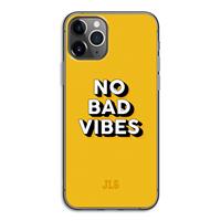 CaseCompany No Bad Vibes: iPhone 11 Pro Transparant Hoesje