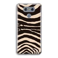 CaseCompany Arizona Zebra: LG G6 Transparant Hoesje