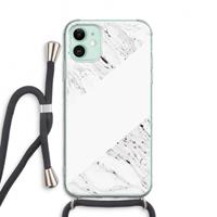 CaseCompany Biggest stripe: iPhone 11 Transparant Hoesje met koord