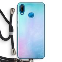 CaseCompany mist pastel: Huawei P20 Lite Transparant Hoesje met koord