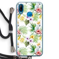 CaseCompany Gele kuif: Huawei P20 Lite Transparant Hoesje met koord