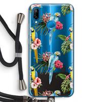 CaseCompany Kleurrijke papegaaien: Huawei P20 Lite Transparant Hoesje met koord