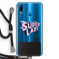 CaseCompany Superlady: Huawei P20 Lite Transparant Hoesje met koord