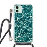 CaseCompany Weerkaatsing water: iPhone 11 Transparant Hoesje met koord