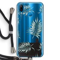 CaseCompany Simple leaves: Huawei P20 Lite Transparant Hoesje met koord