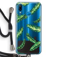 CaseCompany Lange bladeren: Huawei P20 Lite Transparant Hoesje met koord