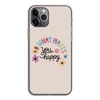 CaseCompany Happy days: iPhone 11 Pro Transparant Hoesje