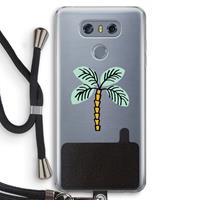 CaseCompany Palmboom: LG G6 Transparant Hoesje met koord