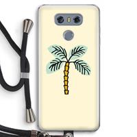 CaseCompany Palmboom: LG G6 Transparant Hoesje met koord