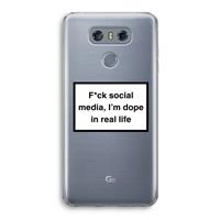 CaseCompany I'm dope: LG G6 Transparant Hoesje