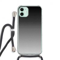 CaseCompany Musketon Halftone: iPhone 11 Transparant Hoesje met koord