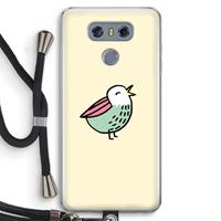 CaseCompany Birdy: LG G6 Transparant Hoesje met koord