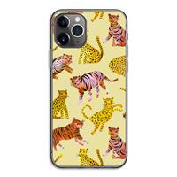 CaseCompany Cute Tigers and Leopards: iPhone 11 Pro Transparant Hoesje