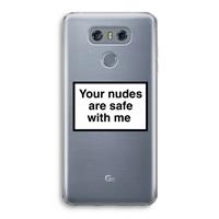 CaseCompany Safe with me: LG G6 Transparant Hoesje