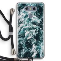 CaseCompany Zee golf: LG G6 Transparant Hoesje met koord