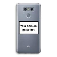 CaseCompany Your opinion: LG G6 Transparant Hoesje