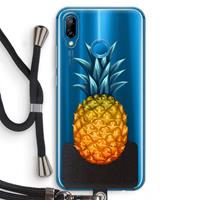 CaseCompany Grote ananas: Huawei P20 Lite Transparant Hoesje met koord