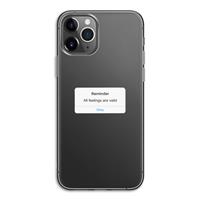 CaseCompany Reminder: iPhone 11 Pro Transparant Hoesje