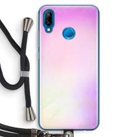 CaseCompany Flow mist pastel: Huawei P20 Lite Transparant Hoesje met koord