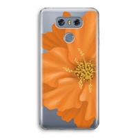 CaseCompany Orange Ellila flower: LG G6 Transparant Hoesje