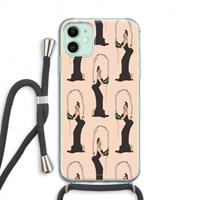 CaseCompany Pop Some Kim: iPhone 11 Transparant Hoesje met koord