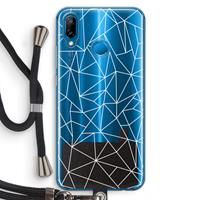 CaseCompany Geometrische lijnen wit: Huawei P20 Lite Transparant Hoesje met koord