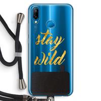 CaseCompany Stay wild: Huawei P20 Lite Transparant Hoesje met koord