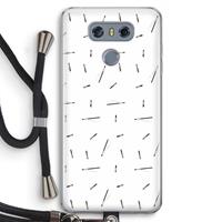 CaseCompany Hipster stripes: LG G6 Transparant Hoesje met koord