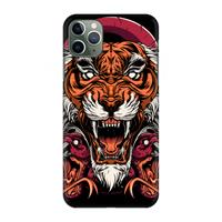 CaseCompany Tiger and Rattlesnakes: Volledig geprint iPhone 11 Pro Max Hoesje