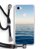 CaseCompany Water horizon: Pixel 3 XL Transparant Hoesje met koord