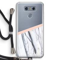 CaseCompany A touch of peach: LG G6 Transparant Hoesje met koord