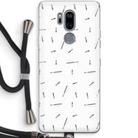 CaseCompany Hipster stripes: LG G7 Thinq Transparant Hoesje met koord