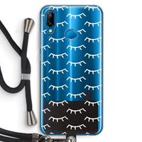 CaseCompany Wimpers: Huawei P20 Lite Transparant Hoesje met koord