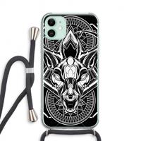 CaseCompany Oh Deer: iPhone 11 Transparant Hoesje met koord