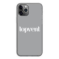 CaseCompany Topvent Grijs Wit: iPhone 11 Pro Transparant Hoesje