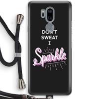 CaseCompany Sparkle quote: LG G7 Thinq Transparant Hoesje met koord