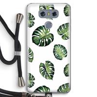 CaseCompany Tropische bladeren: LG G6 Transparant Hoesje met koord