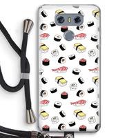 CaseCompany Sushi time: LG G6 Transparant Hoesje met koord