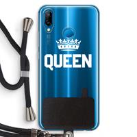 CaseCompany Queen zwart: Huawei P20 Lite Transparant Hoesje met koord